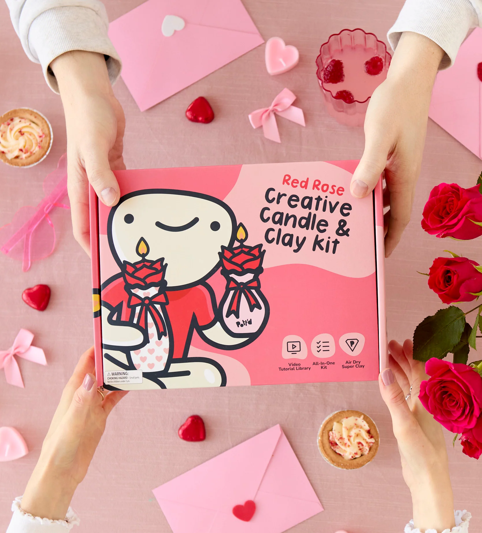 Red Rose Creative Candle & Clay Kit - Image 7